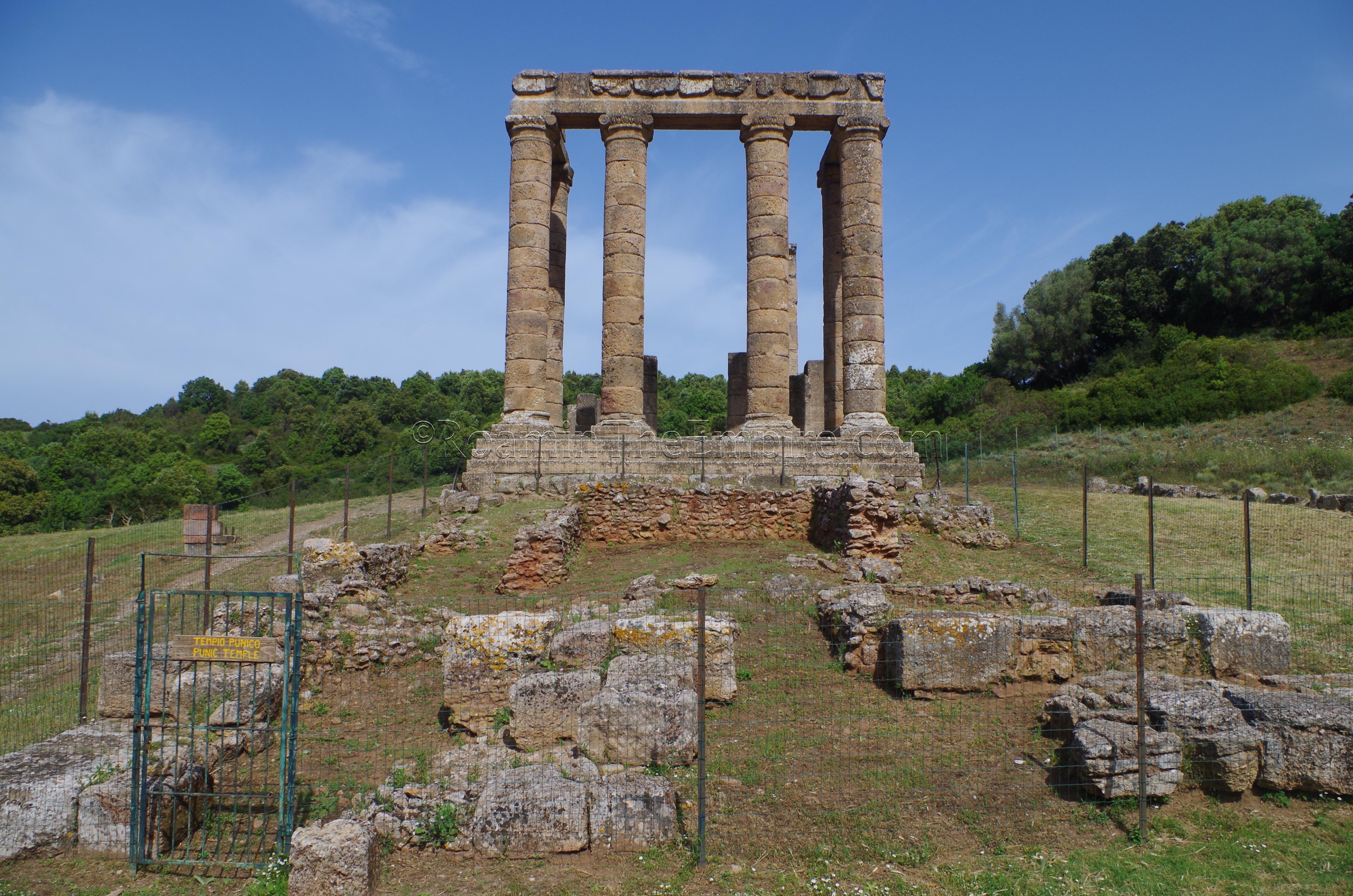 Punic era temple in front of the Temple of Antas.
