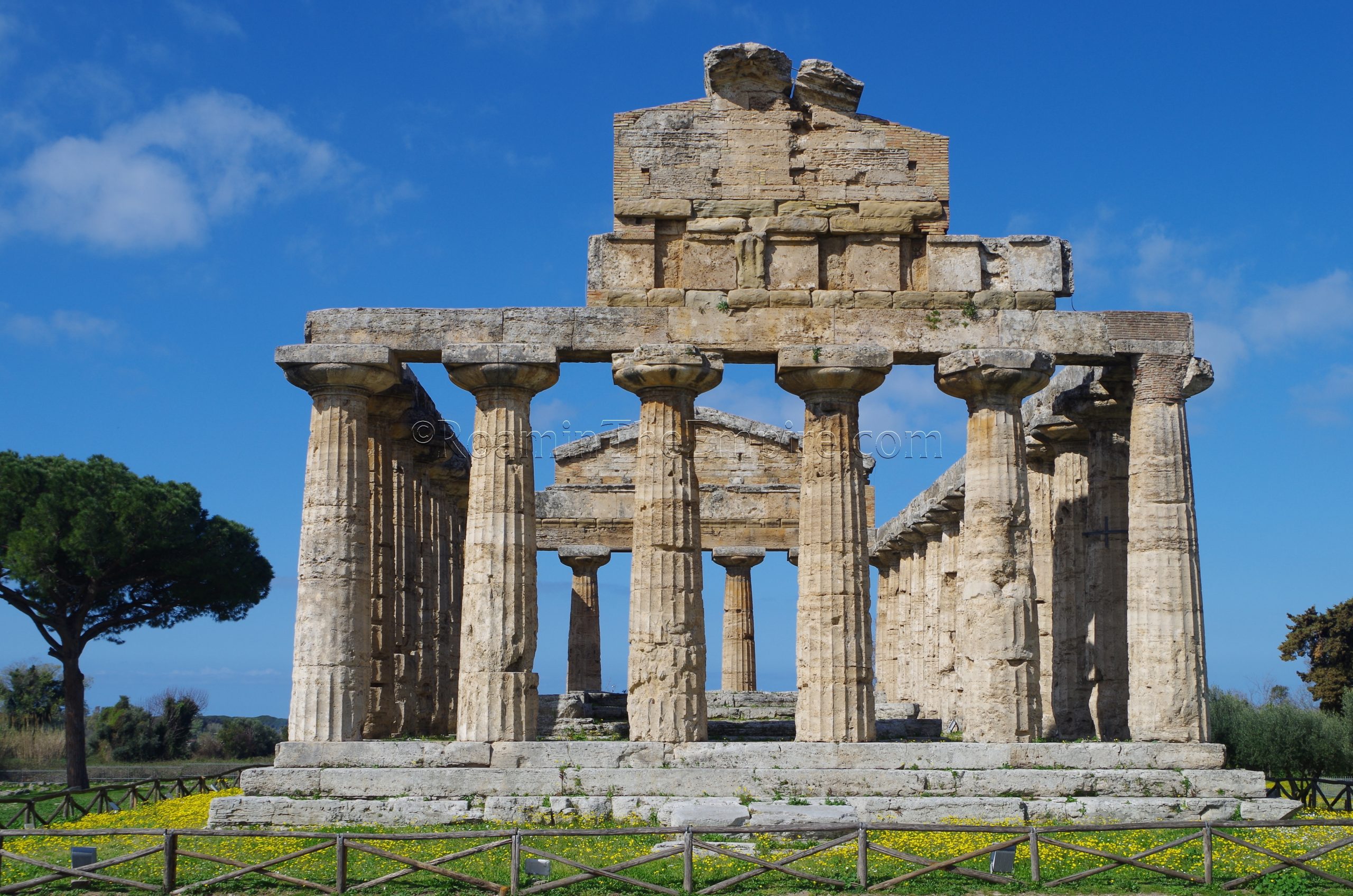 Temple of Athena from the east. Paestum.