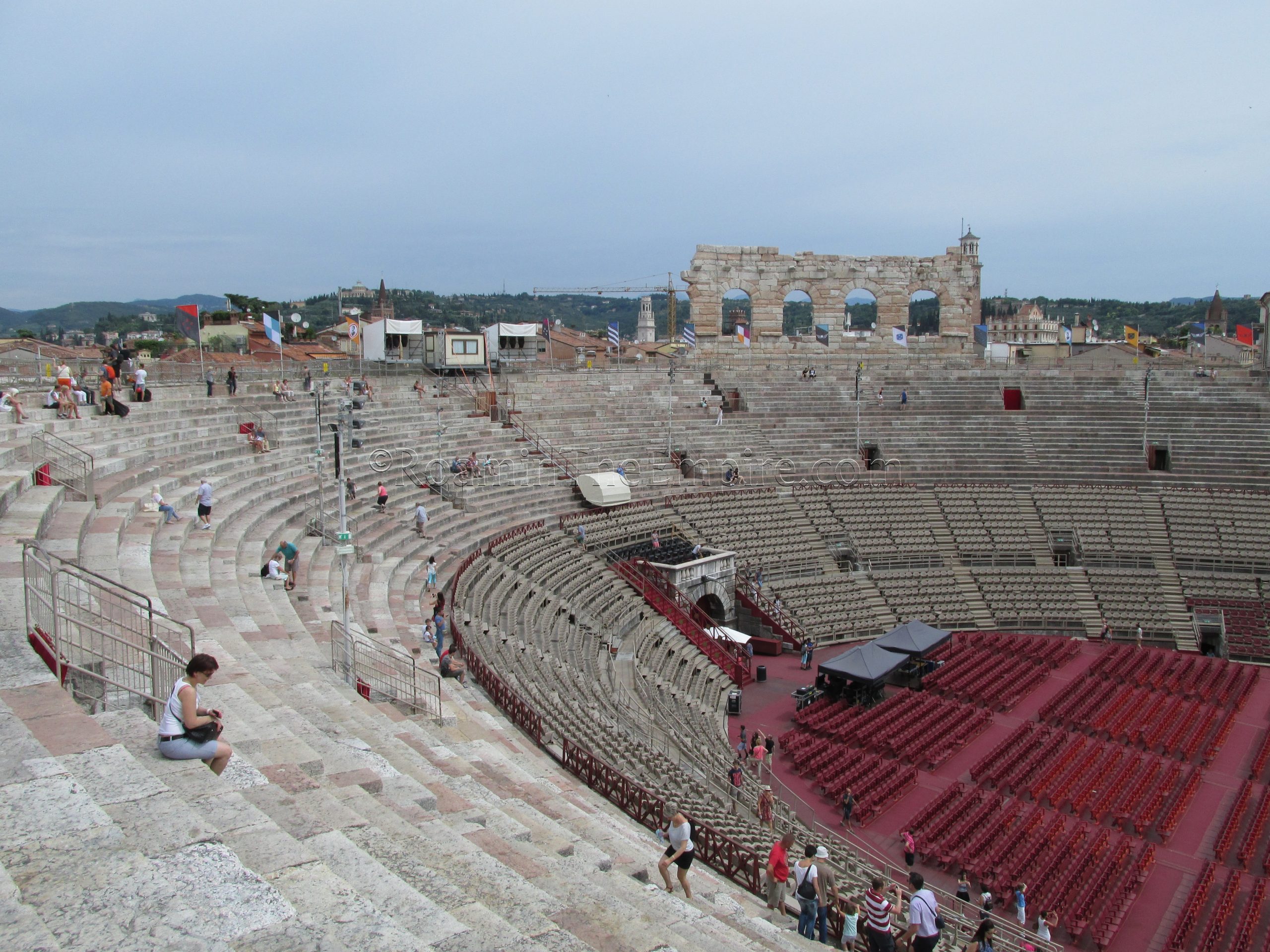Interior of the amphitheater. Verona.
