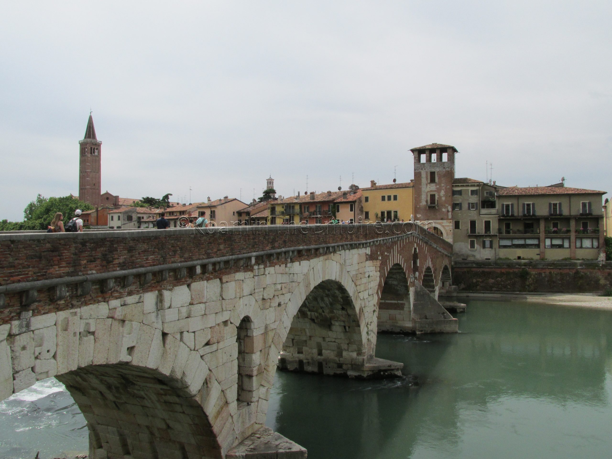 The Ponte Pietra, which carried the Via Postumia over the Athesis.