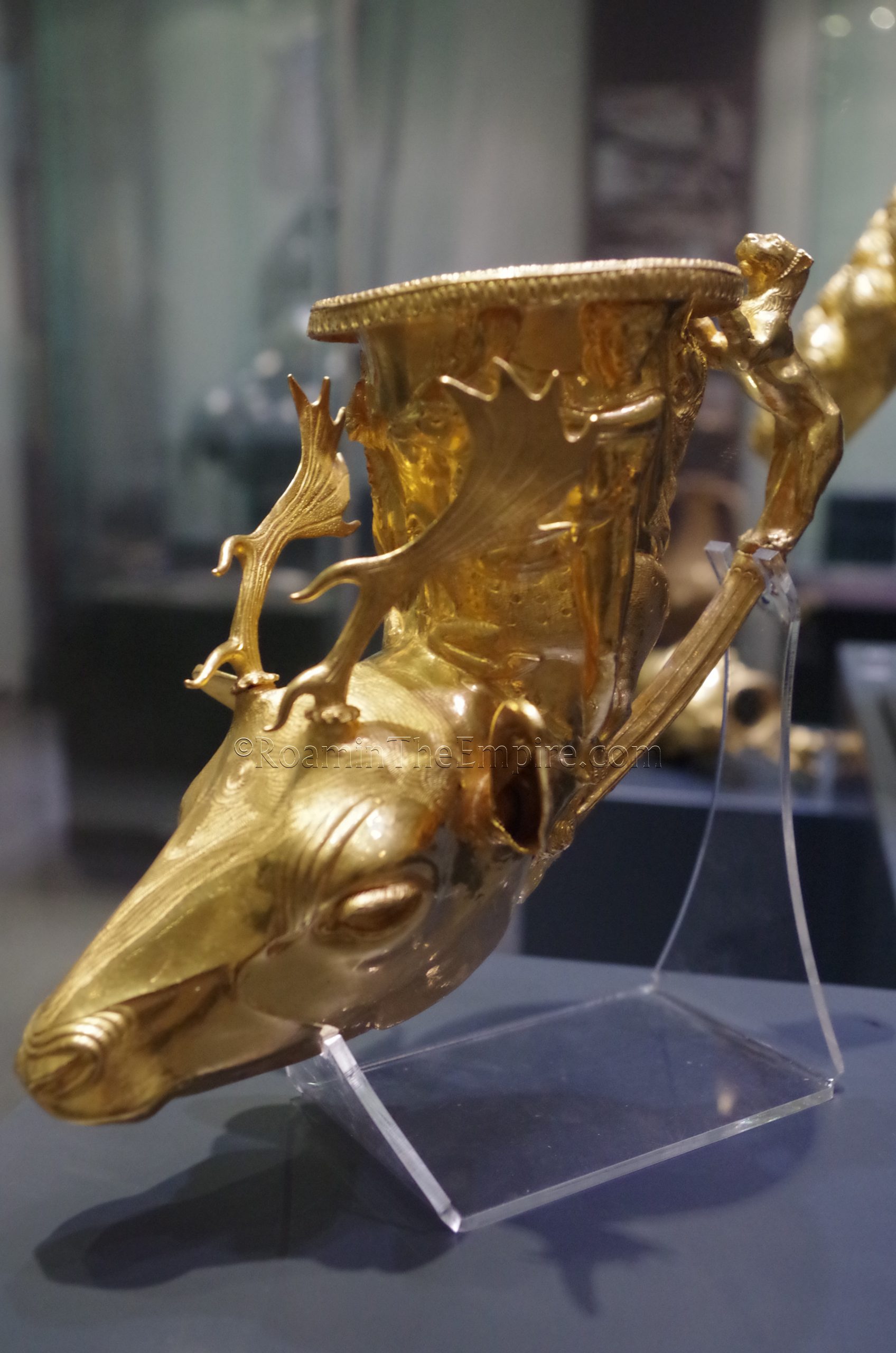 Stag shaped gold ryhton from the 3rd century BCE Panagyurishte Treasure in the Regional Archaeological Museum (discussed in second post)