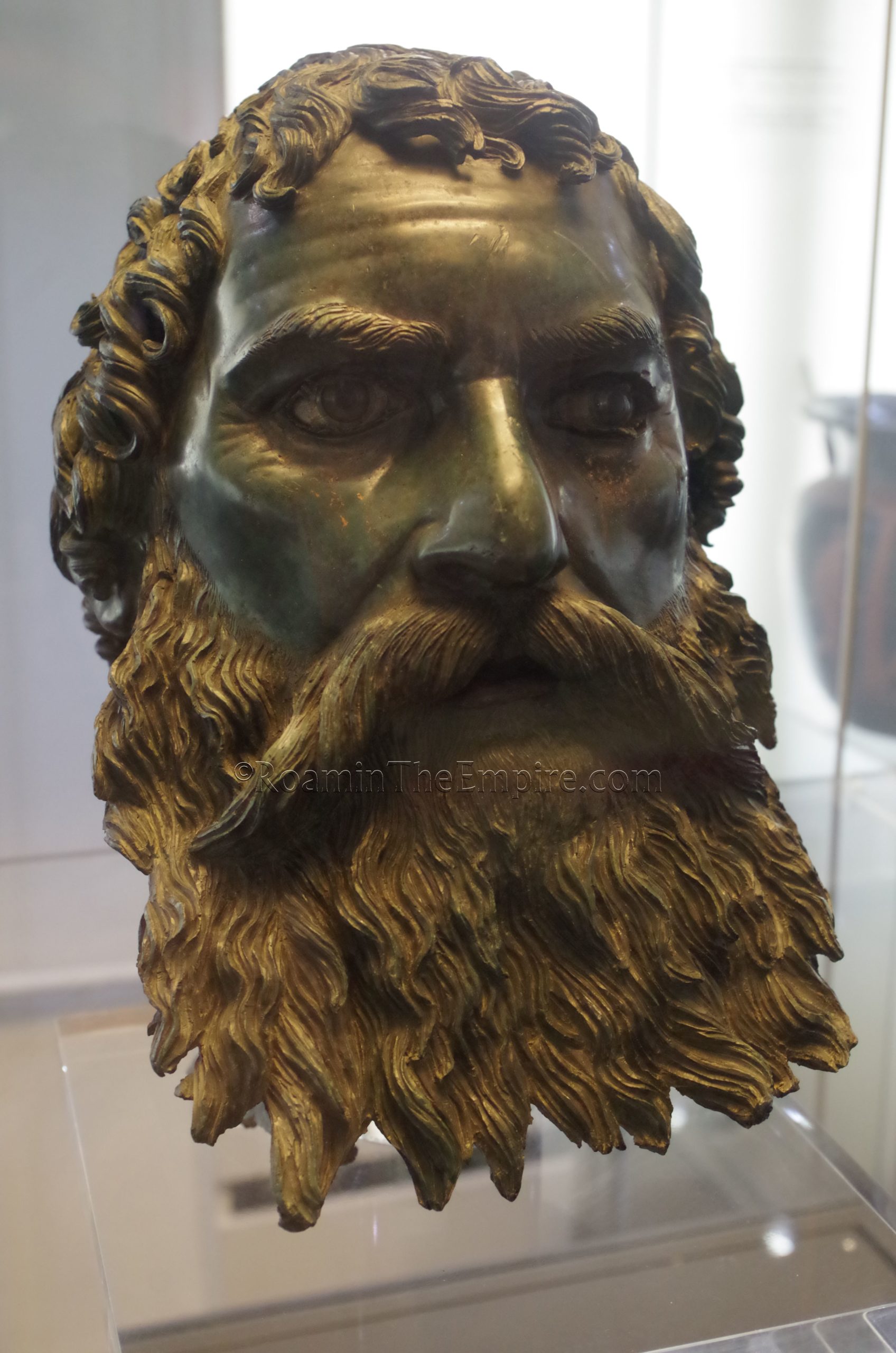Bronze bust with glass and alabaster eyes. National Archaeological Museum of Bulgaria. Serdica.