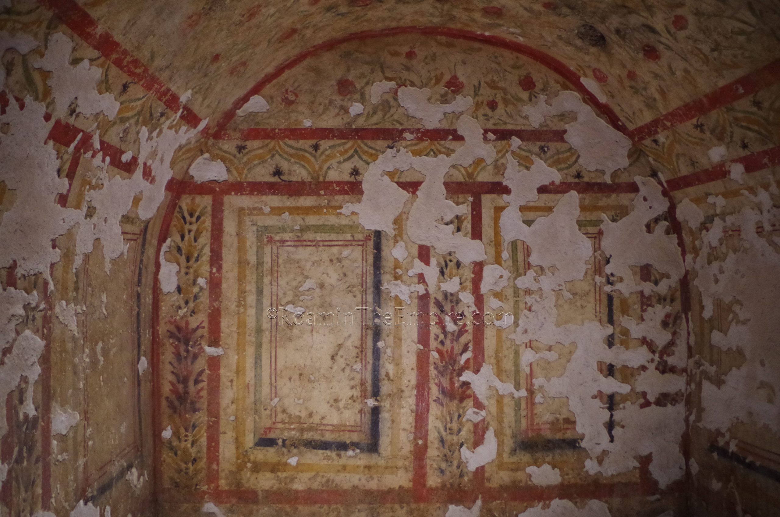Painted tomb from the 4th century CE in the Saint Sophia Church crypt.