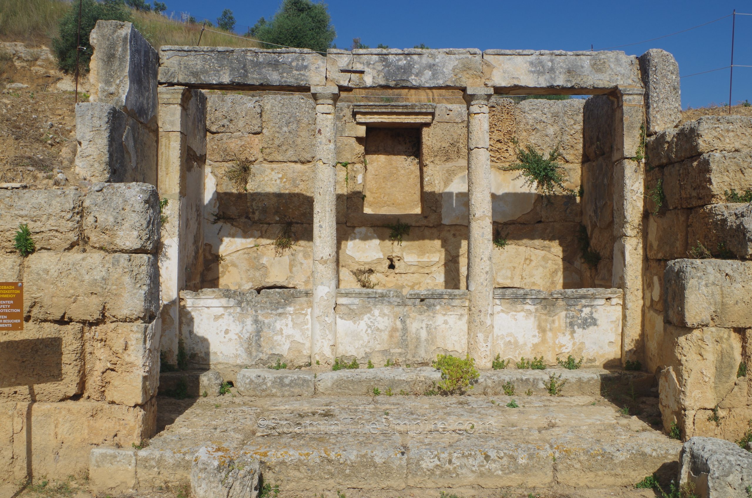 Fountain on the lower terrace of the palaestra/gymnasium. Sicyon.