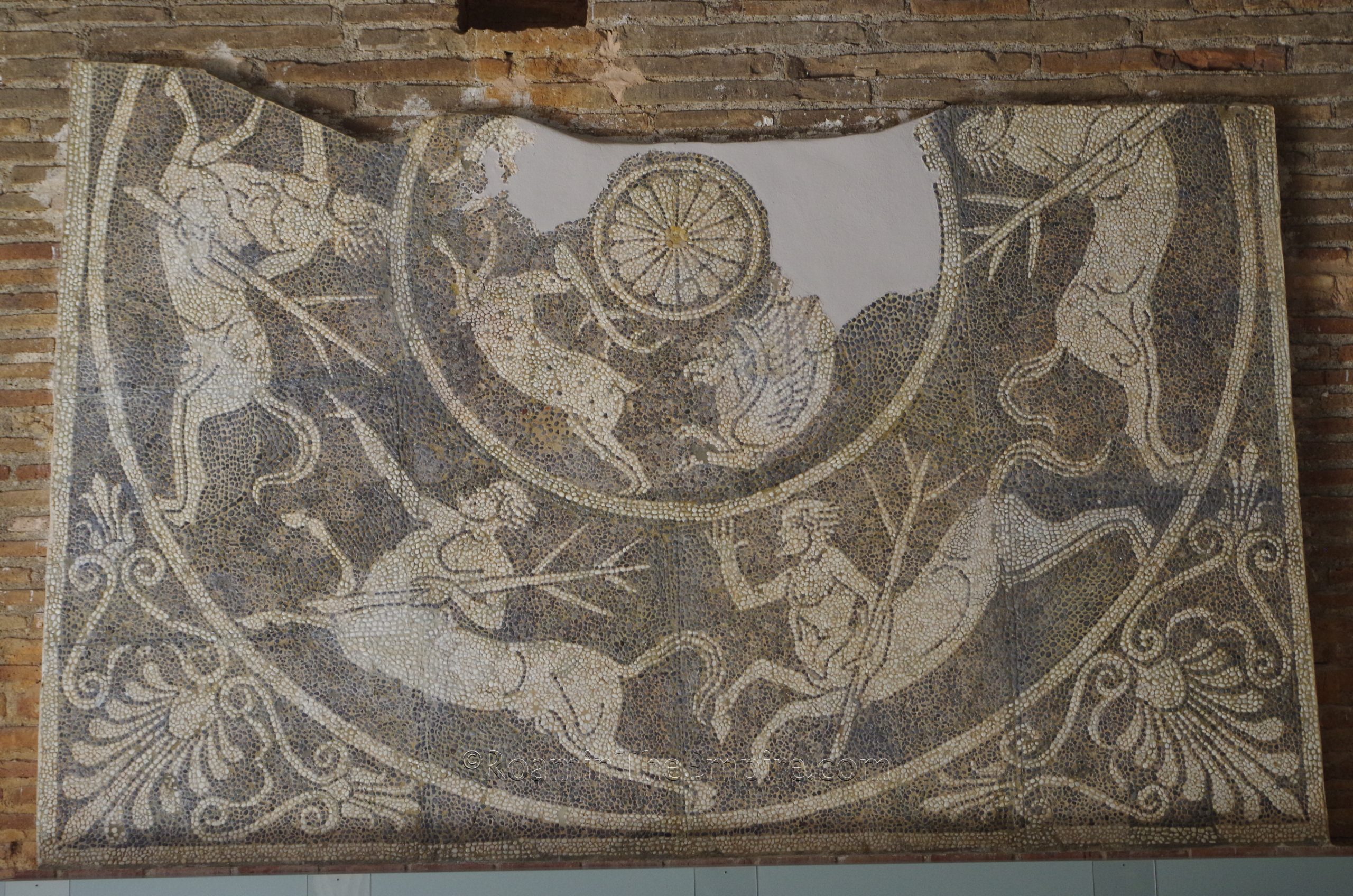 Late 4th century BCE mosaic from the are of Sicyon. In the Archaeological Museum.