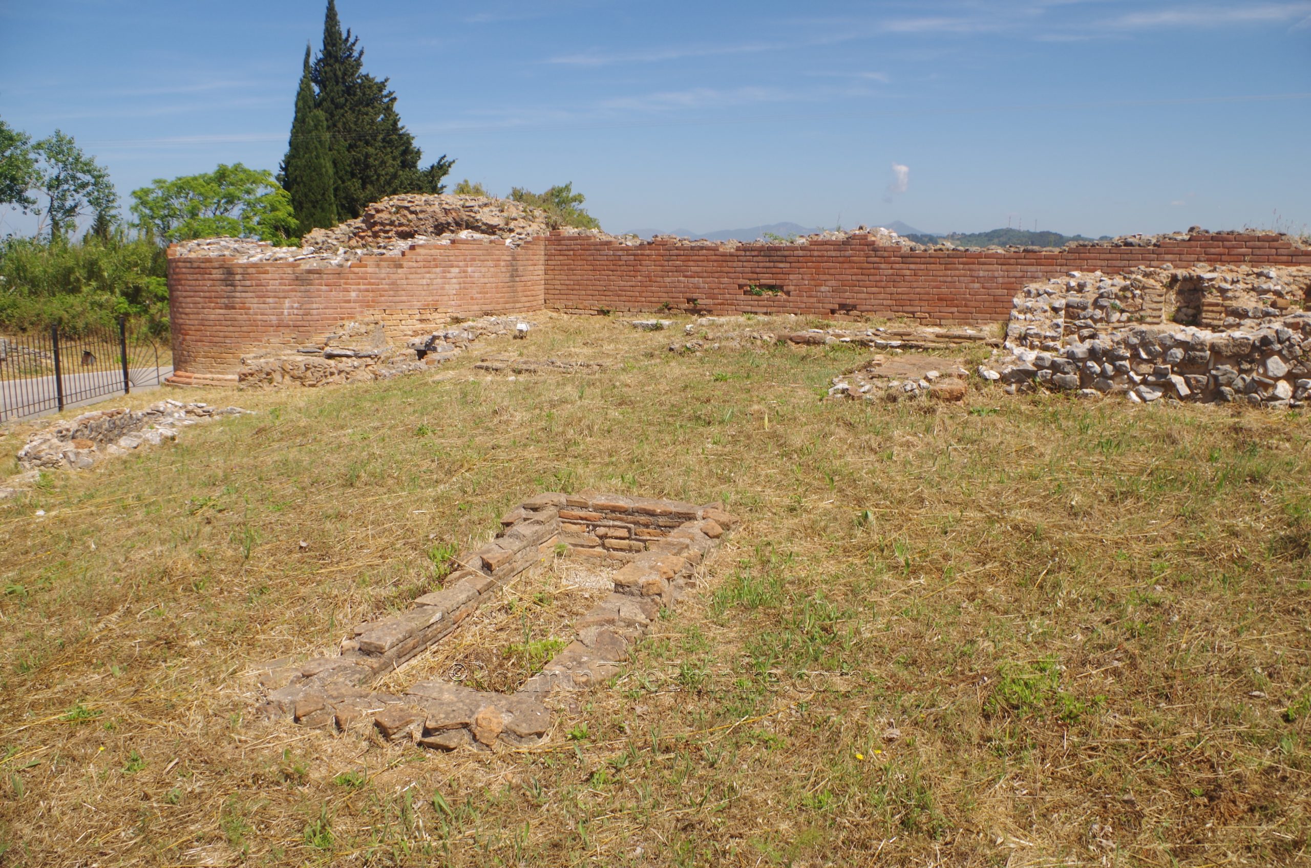 South gate of the 1st century walls and graves.