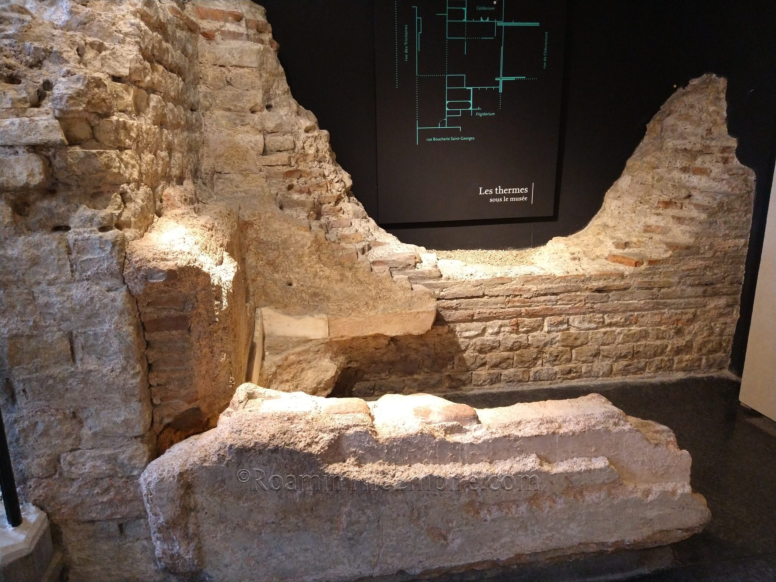 Remains of the caldarium in the Musée de La Cour d'Or de Metz. Divodurum.