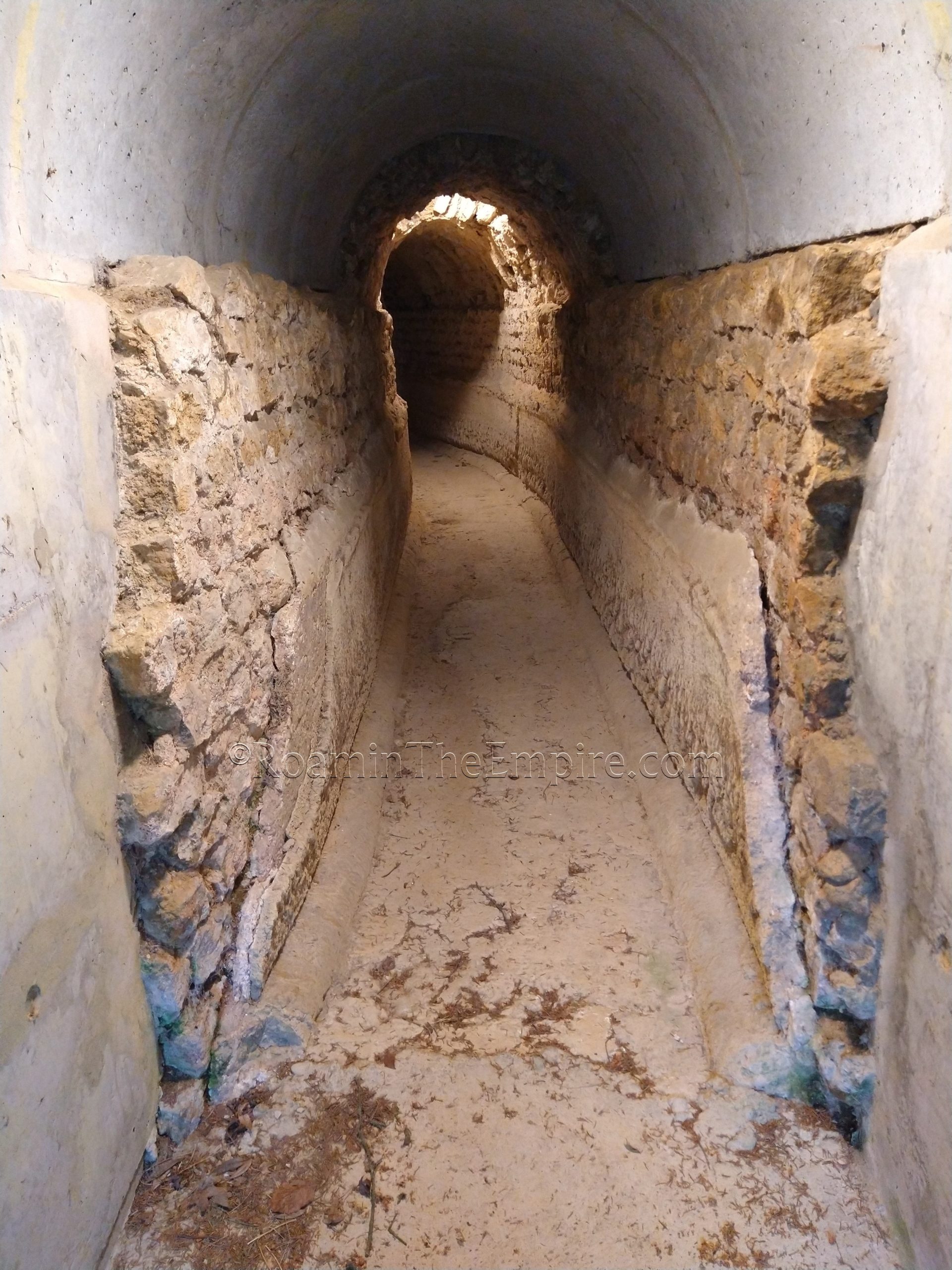Interior section of the Weideli aqueduct channel. Augusta Rauricorum.
