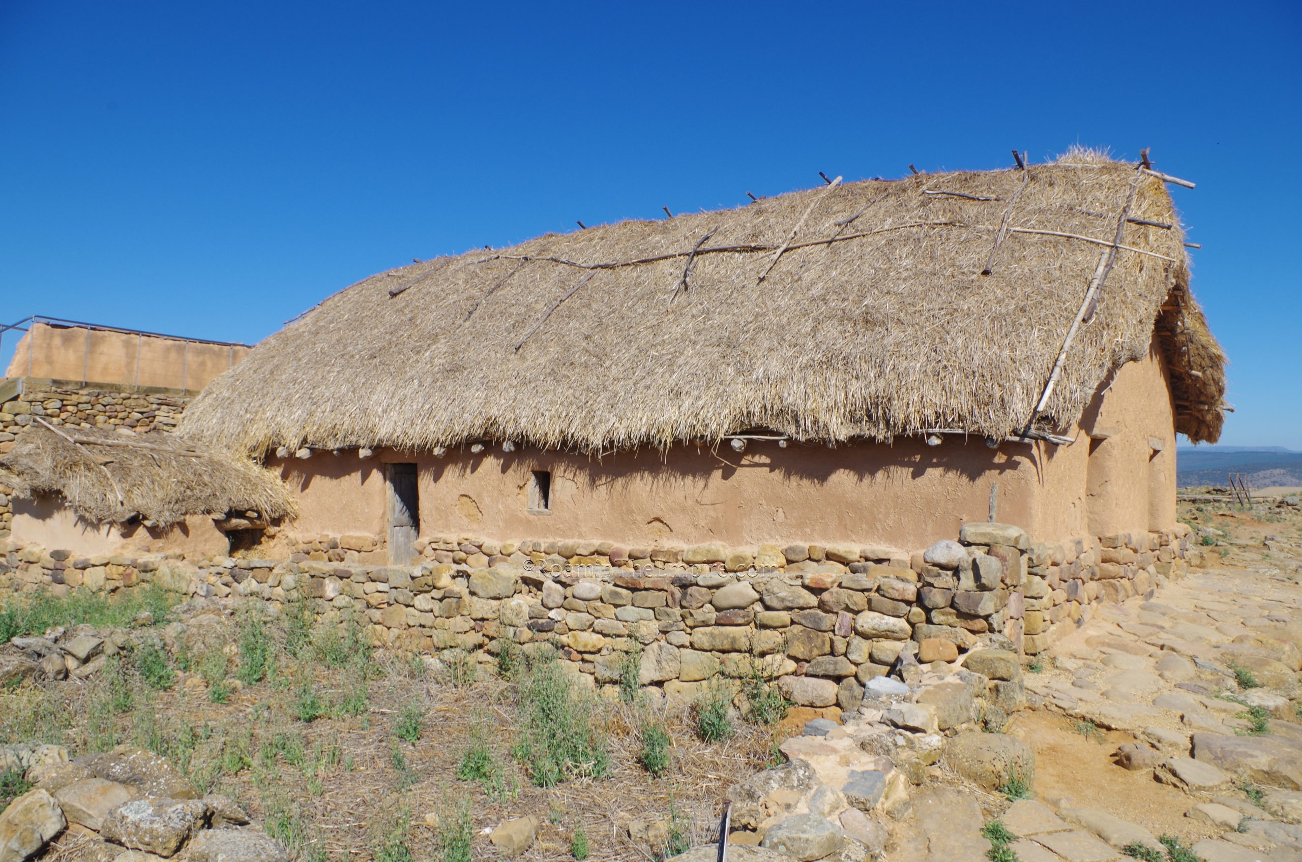 Reconstructed Celtiberian wall and house.