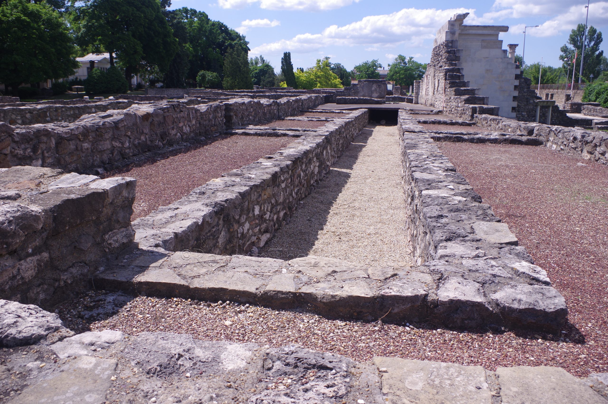 Curia with channels for the hypocaust heating system.