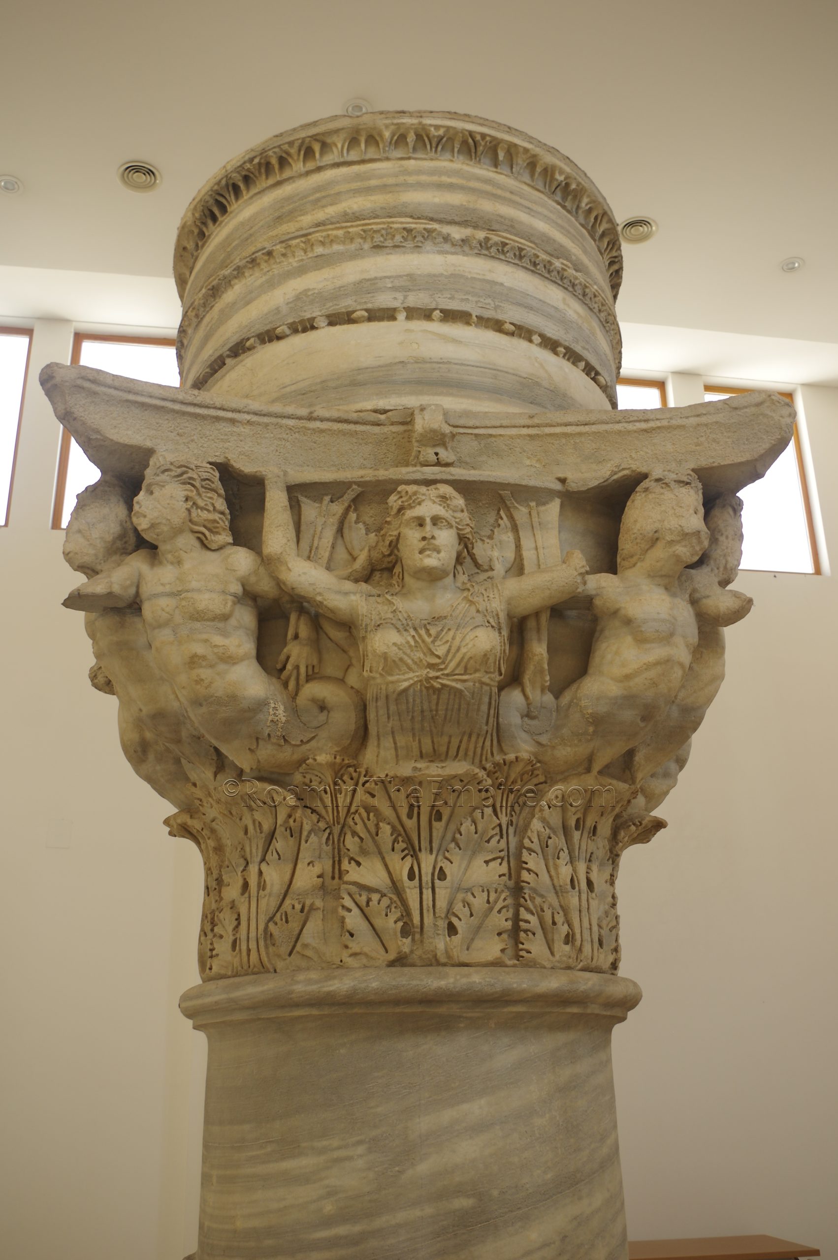 Capital from the remaining column of the Via Appia columns in the Palazzo Granafei-Nervenga. Brundisium.