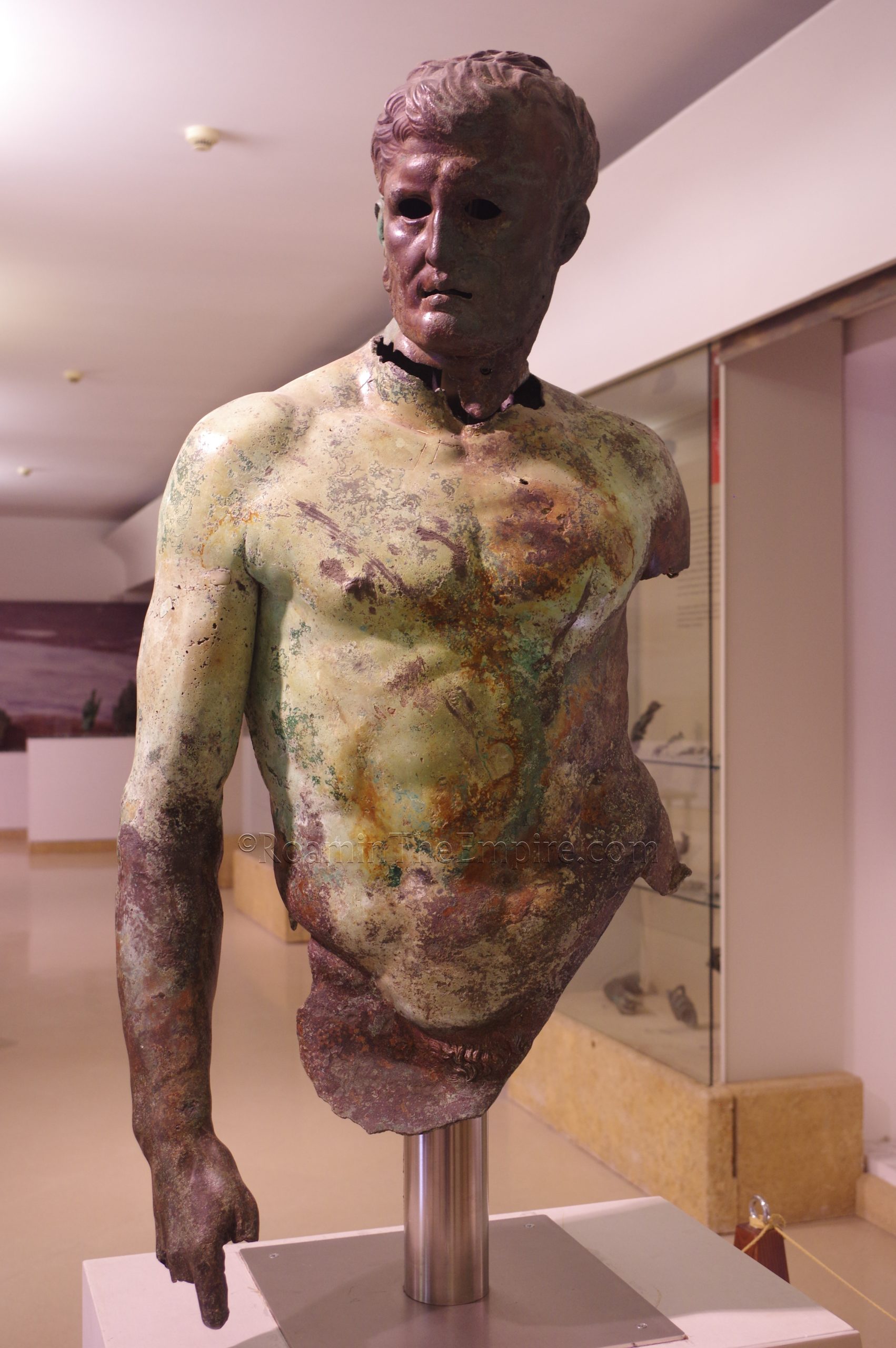 Bronze statue of the 'Hellenistic Prince' found at Punta del Serrone. Dated to the 2nd-1st century BCE. Museo Archeologico Francesco Ribezzo.