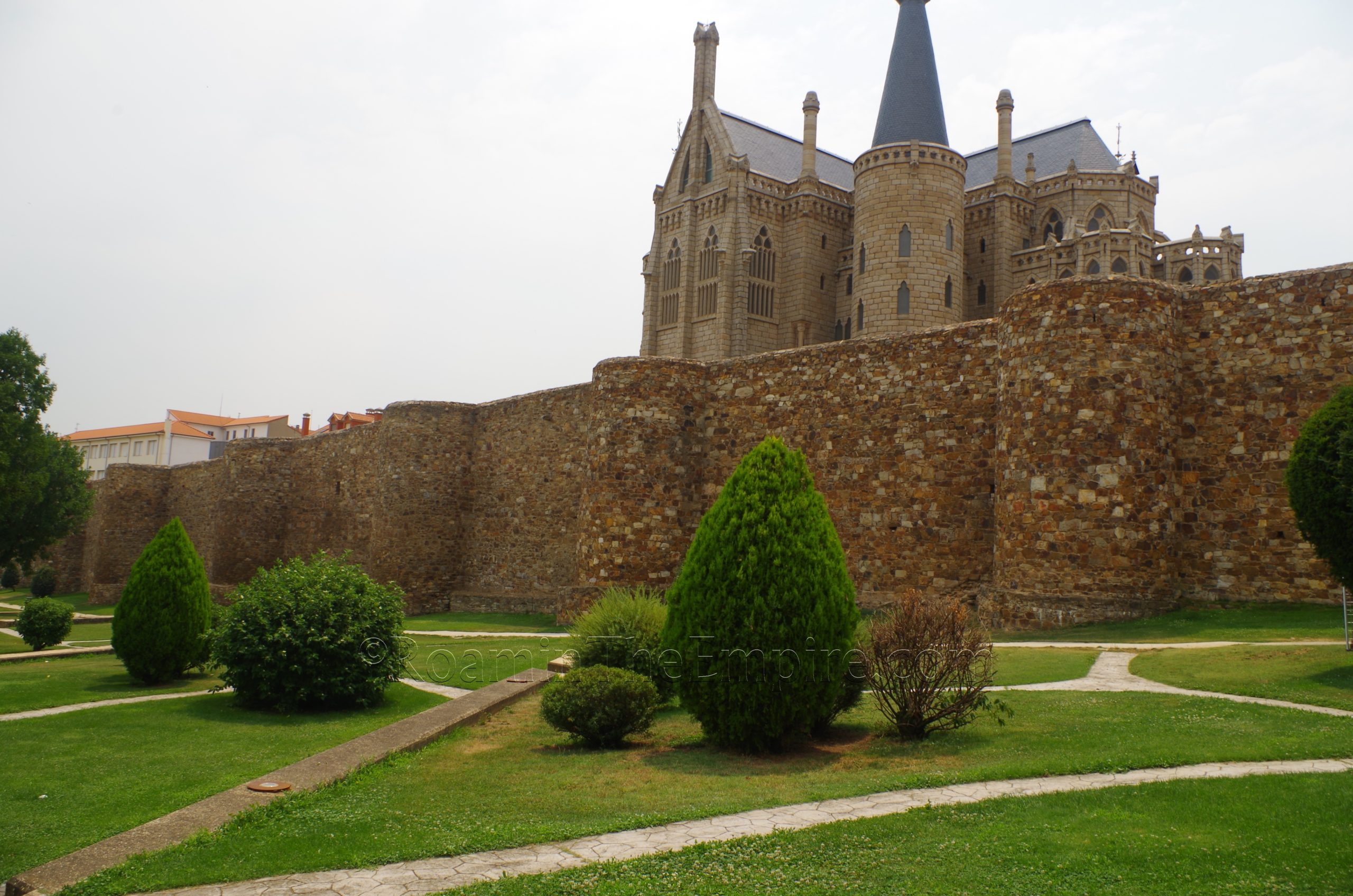 Medieval walls of Astorga, constructed on the 3rd-4th century Roman circuit of walls. Asturica Augusta.