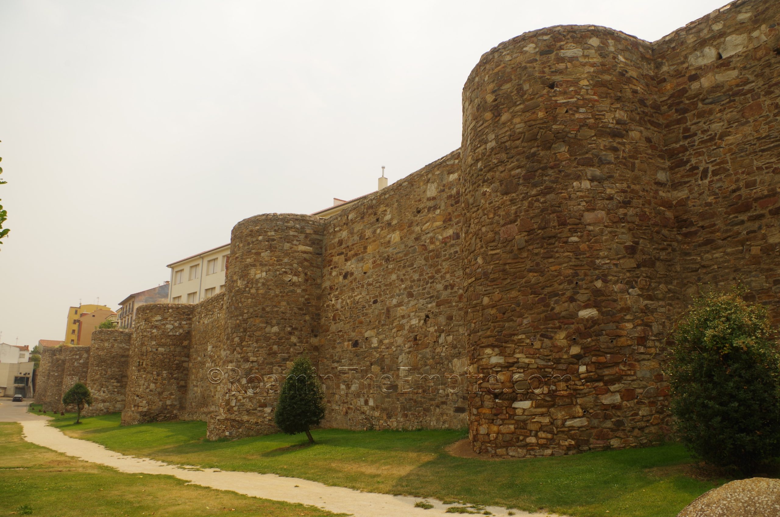 Medieval walls of Astorga, constructed on the 3rd-4th century Roman circuit of walls.