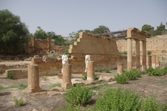 Reconstructed portico on the north side of the Roman temple in the agora/forum.