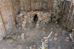 Hypocaust system inside the later building at the Baths I complex.