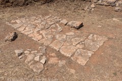 Hellenistic road section near the two room temple.