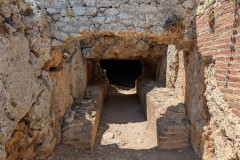 Channel leading out of the vaulted cistern.