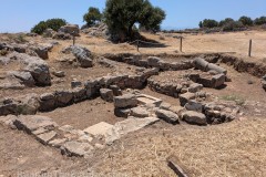 Excavations adjacent to the vaulted cistern.