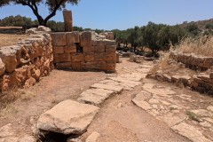 Hellenistic road and drainage channel from the west parados of the theater.