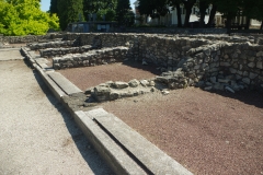 Shop stalls on the east side of the macellum.