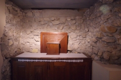 Remains of a Roman era wall in the crypt of Budapest-Belvárosi Nagyboldogasszony Főplébánia-templom.