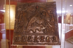 Bronze Mithraic tauroctony plaque. From Szőny. Magyar Nemzeti Múzeum.
