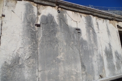 Detail of the  a Gaius Junius Priscus inscription in the Arènes de’Arles.