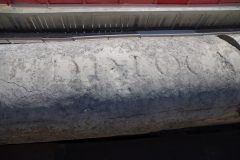 Detail of the balustrade inscription in the Arènes de’Arles.