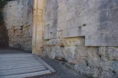 Detail of blocks at the entry of the theater.