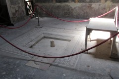 Impluvium in the atrium of the House of Marcus Lucretius Fronto at Pompeii.