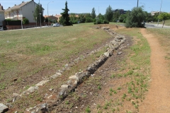 Channel of the Proserpina Aqueduct between filtration basin and roundabout.