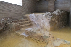 Remains of a room and staircase from a Julio-Claudian era house in the archaeological crypt.