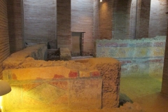 Rooms from the 1st-3rd century CE house in the archaeological crypt.