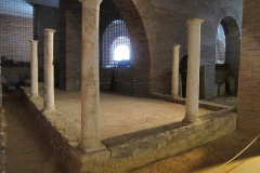 Second century CE peristyle from a house in the archaeological crypt.