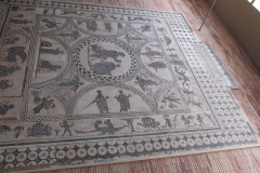 Mosaic with Nilotic scenes from the Las Siete Sillas learning center house.