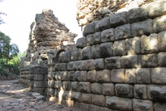 Exterior wall and road of the theater.