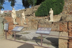 Aula sacra with copies of statues found there.