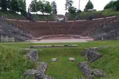 Theater and carcer from the amphitheater conversion in the foreground.