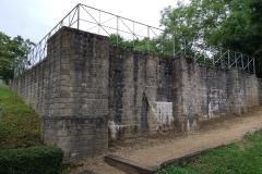 Retaining wall of the funerary monument.