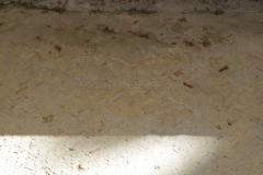 Opus spicatum pavement in the basin in the Jardin Romain at Caumont-sur-Durance.