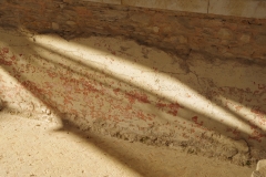 Wall painting in the basin  in the Jardin Romain at Caumont-sur-Durance.