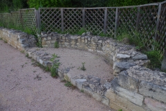 Roman wall from the villa  in the Jardin Romain at Caumont-sur-Durance.