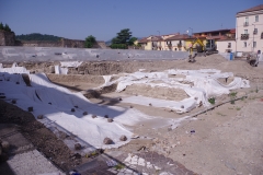Excavations in the PiazzaCard Bartolomeo Pacca.