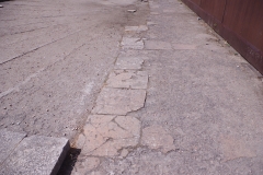 Paving in the orchestra of the theater.