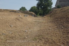 Via Flaminia leading up to the excavations.