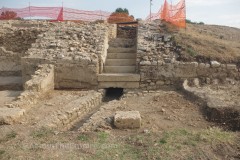 Staircase and channel on the east side of the nymphaeum.