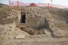 Channel on the west side of the nymphaeum.