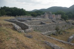 Platform on which the twin temples on the south side of the forum are built.