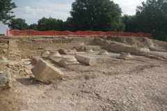 Recently excavated building at the northwest side of the forum.